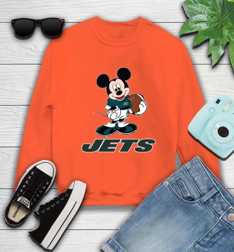 NFL Football New York Jets Cheerful Mickey Mouse Shirt Sweatshirt 4