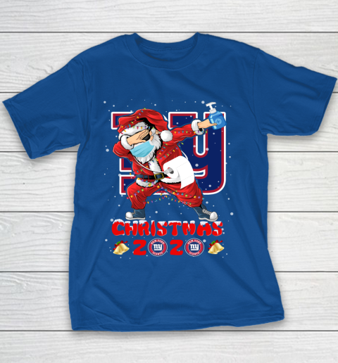 New York Giants Funny Santa Claus Dabbing Christmas 2020 NFL Youth T-Shirt 6