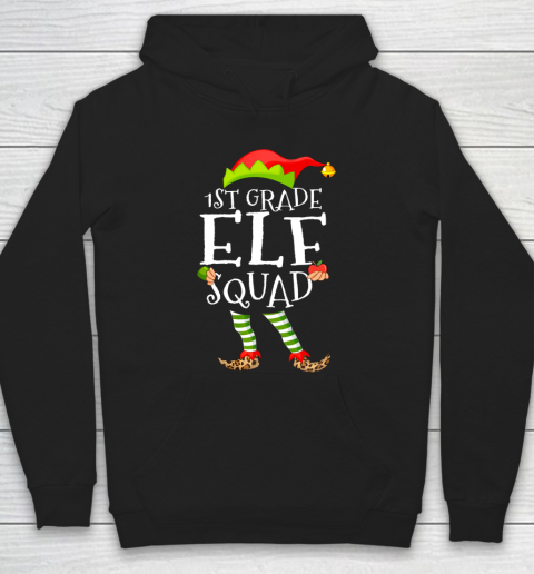 1st Grade Elf Squad Funny Elementary Teacher Christmas Gifts Hoodie