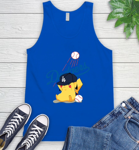 MLB Pikachu Baseball Sports Los Angeles Dodgers Tank Top 5