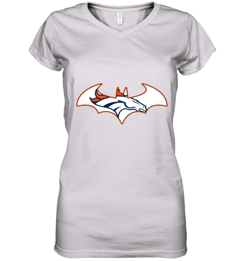 We Are The Denver Broncos Batman NFL Mashup Women's V-Neck T-Shirt