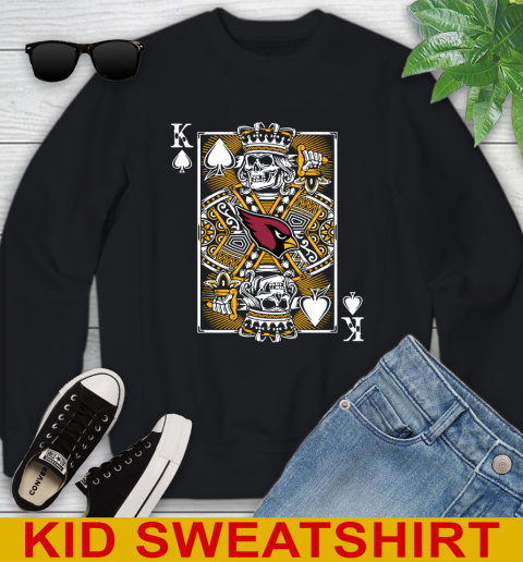 Arizona Cardinals NFL Football The King Of Spades Death Cards Shirt Youth Sweatshirt