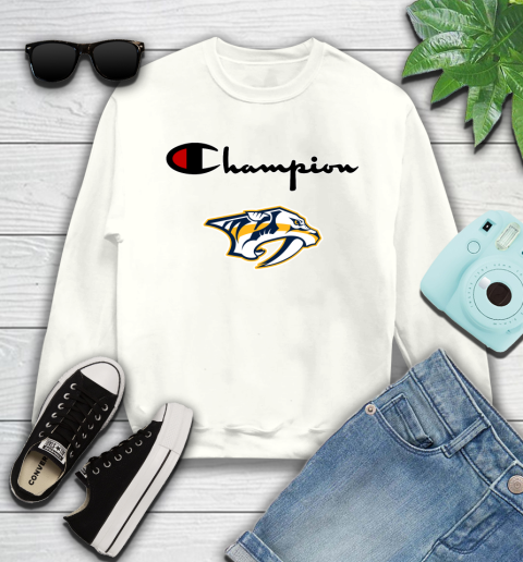 NHL Hockey Nashville Predators Champion Shirt Youth Sweatshirt