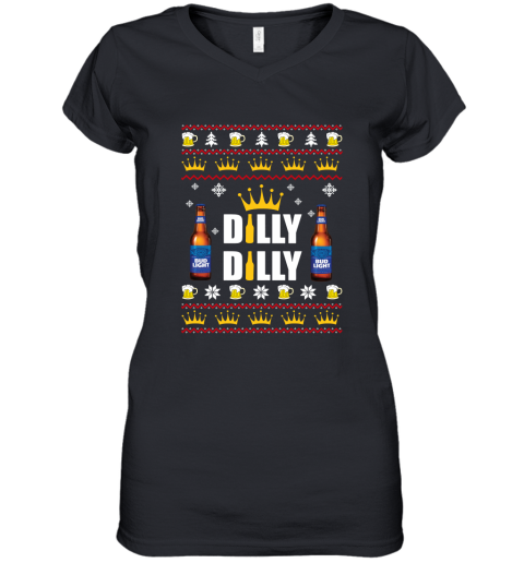 Bud Light Dilly Dilly Christmas Women's V-Neck T-Shirt