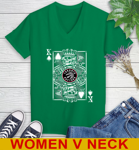 Toronto Raptors NBA Basketball The King Of Spades Death Cards Shirt Women's V-Neck T-Shirt 5