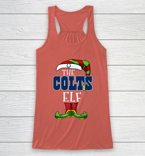 Indianapolis Colts Christmas ELF Funny NFL Racerback Tank 3