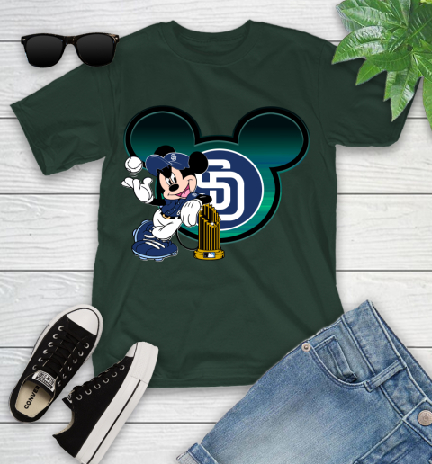 MLB San Diego Padres The Commissioner's Trophy Mickey Mouse Disney Youth T-Shirt 5