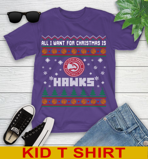 NBA All I Want For Christmas Is Atlanta Hawks Basketball Sports 99