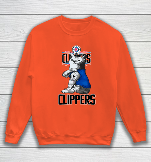 NBA Basketball My Cat Loves LA Clippers Sweatshirt 3