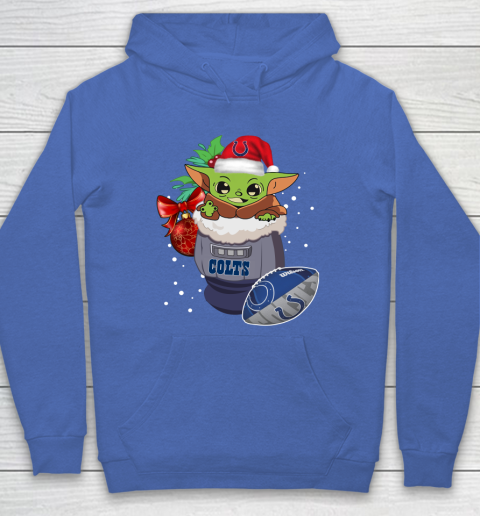 Indianapolis Colts Christmas Baby Yoda Star Wars Funny Happy NFL Hoodie 9