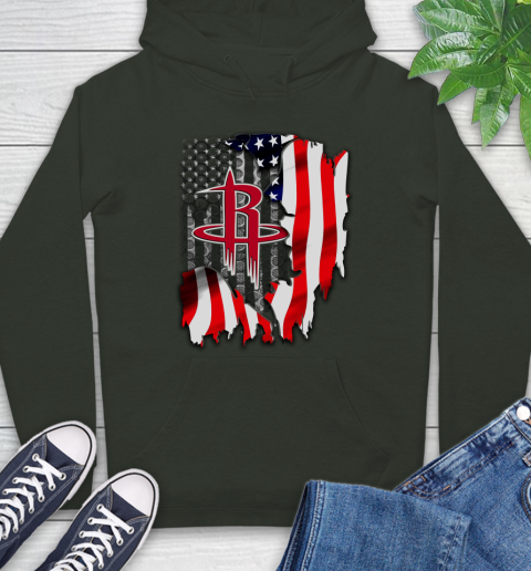 Houston Rockets NBA Basketball American Flag Hoodie 12