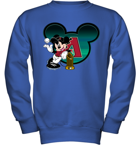 MLB Arizona Diamondbacks The Commissioner's Trophy Mickey Mouse Disney Baseball T Shirt SzyFm3J9sC7 youth sweatshirt 47 95 151514 front royal