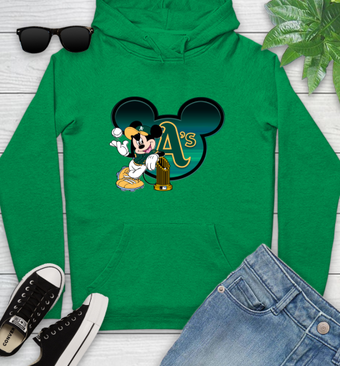 MLB Oakland Athletics The Commissioner's Trophy Mickey Mouse Disney Youth Hoodie 7