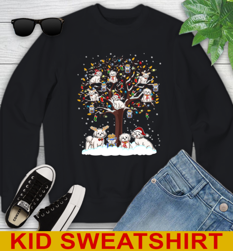 Maltese dog pet lover light christmas tree shirt 109