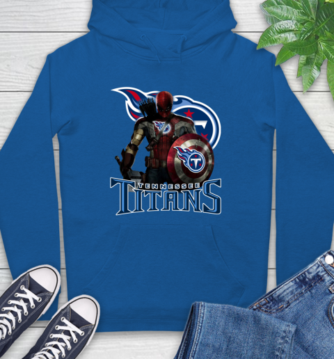NFL Captain America Thor Spider Man Hawkeye Avengers Endgame Football Tennessee Titans Hoodie 9