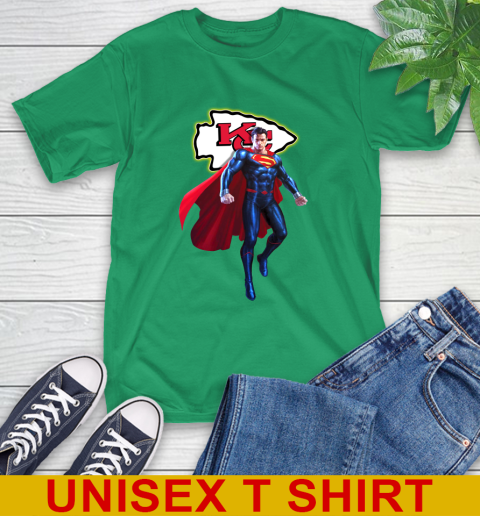 NFL Superman DC Sports Football Kansas City Chiefs T-Shirt 7