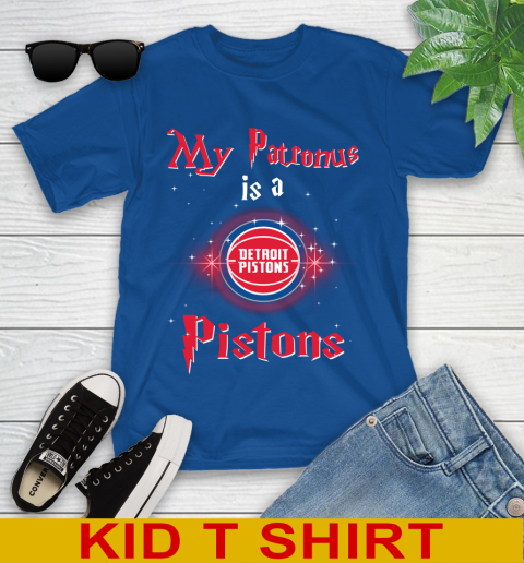 NBA Basketball Harry Potter My Patronus Is A Detroit Pistons Youth T-Shirt 10