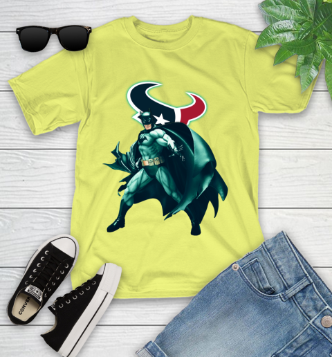 NFL Batman Football Sports Houston Texans Youth T-Shirt 8