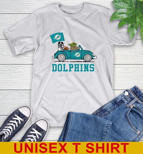 NFL Football Miami Dolphins Darth Vader Baby Yoda Driving Star Wars Shirt T-Shirt 12