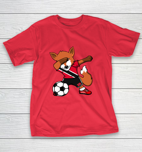 Dabbing Fox Trinidad and Tobago Soccer Fans Jersey Football T-Shirt 10