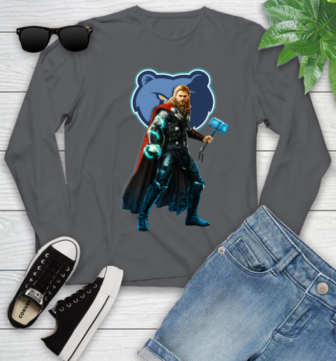 NBA Thor Avengers Endgame Basketball Memphis Grizzlies Youth Long Sleeve 8