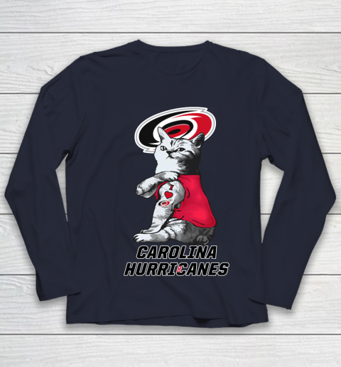 NHL My Cat Loves Carolina Hurricanes Hockey Youth Long Sleeve 2