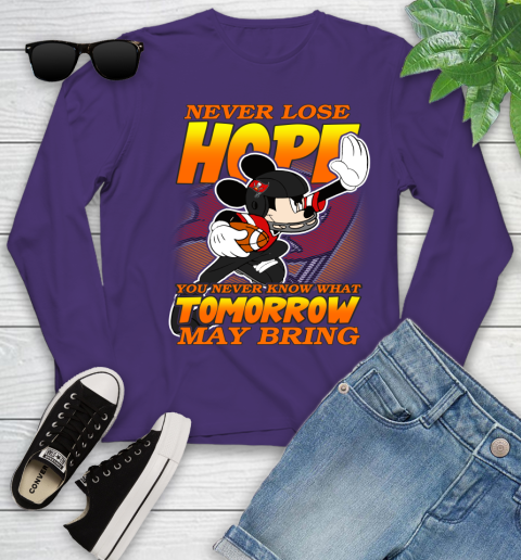 Tampa Bay Buccaneers NFL Football Mickey Disney Never Lose Hope Youth Long Sleeve 4