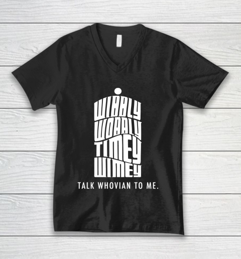 Doctor Who Shirt Talk Whovian To Me V-Neck T-Shirt