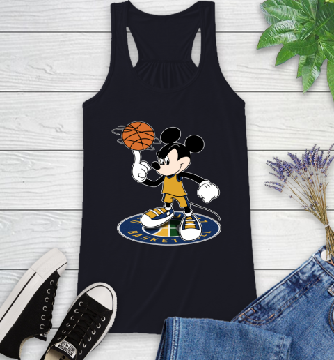 NBA Basketball Utah Jazz Cheerful Mickey Disney Shirt Racerback Tank 9