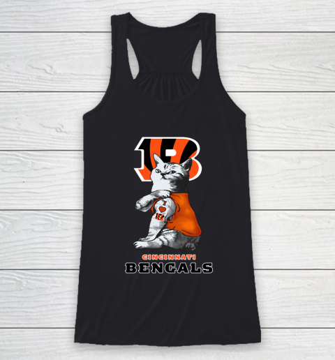 NFL Football My Cat Loves Cincinnati Bengals Racerback Tank