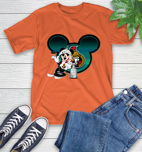 NHL Ottawa Senators Stanley Cup Mickey Mouse Disney Hockey T Shirt T-Shirt 5