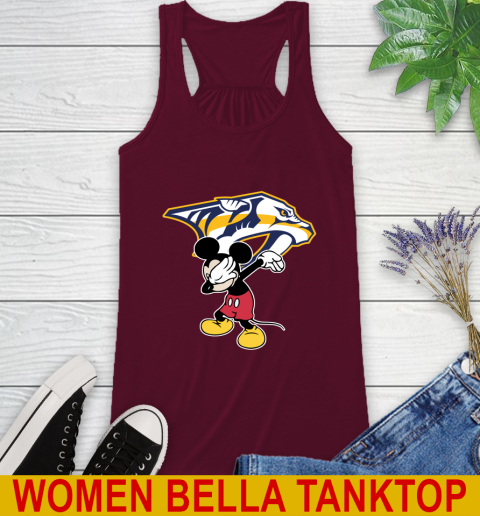 Nashville Predators NHL Hockey Dabbing Mickey Disney Sports Racerback Tank 4 Nashville Predators NHL Hockey Dabbing Mickey Disney Sports Racerback Tank - Image 4