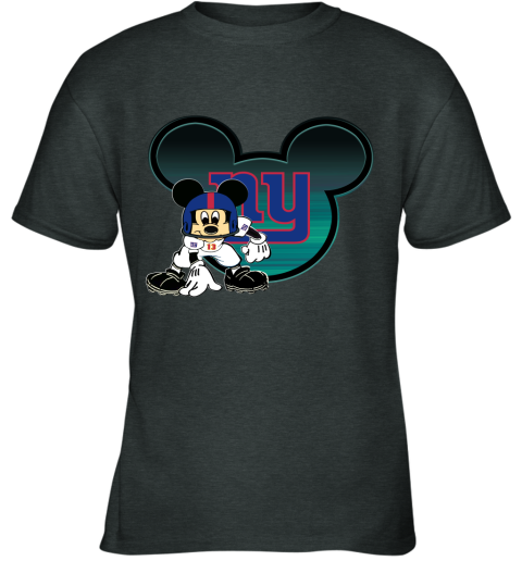 NFL New York Giants Mickey Mouse Disney Football T Shirt QTG3EtDBNkw youth t shirt 26 95 151514 front dark heather