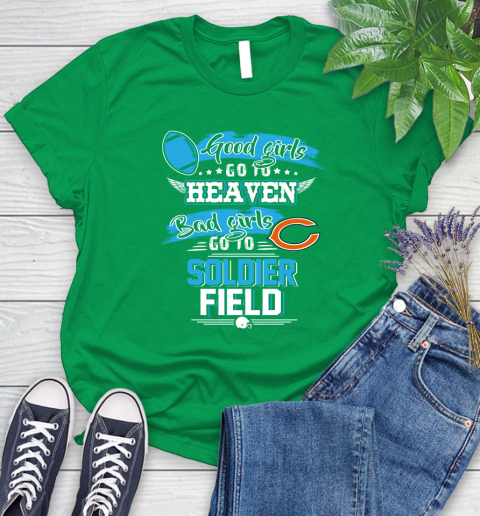 Chicago Bears NFL Bad Girls Go To Soldier Field Shirt Women's T-Shirt - Image 10