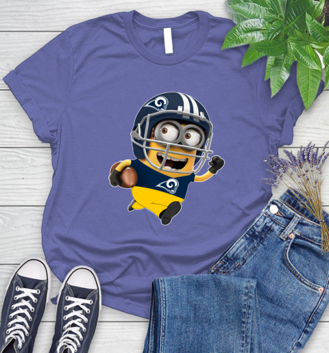 NFL Los Angeles Rams Minions Disney Football Sports Women's T-Shirt 11