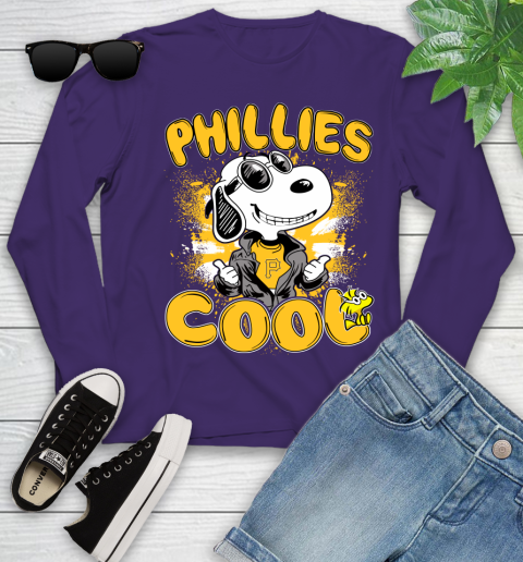 MLB Baseball Pittsburgh Pirates Cool Snoopy Shirt Youth Long Sleeve 4