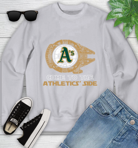 MLB Come To The Oakland Athletics Side Star Wars Baseball Sports Youth Sweatshirt 3