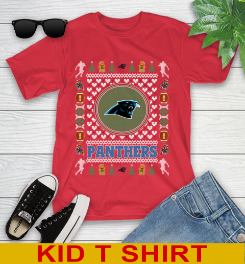 Carolina Panthers Merry Christmas NFL Football Loyal Fan Youth T-Shirt 11