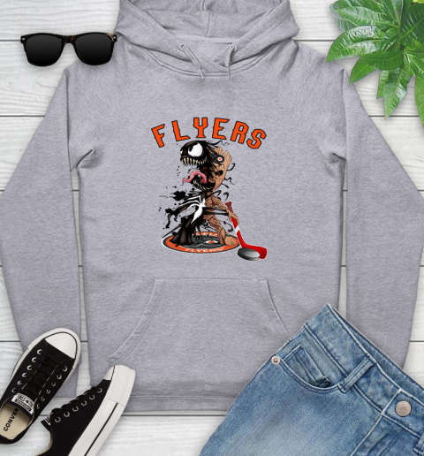 NHL Philadelphia Flyers Hockey Venom Groot Guardians Of The Galaxy Youth Hoodie 6