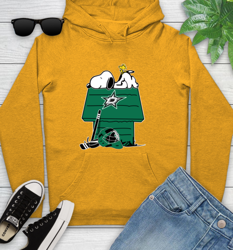 Dallas Stars NHL Hockey Snoopy Woodstock The Peanuts Movie Youth Hoodie 3