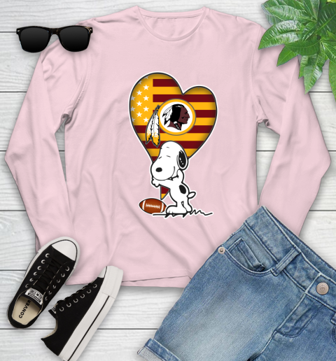 Washington Redskins NFL Football The Peanuts Movie Adorable Snoopy Youth Long Sleeve 10