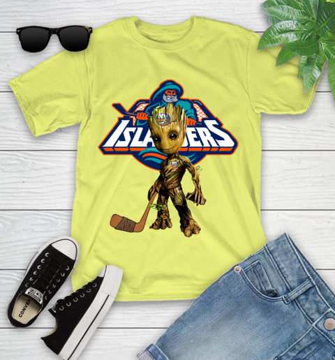 New York Islanders NHL Hockey Groot Marvel Guardians Of The Galaxy Youth T-Shirt 8