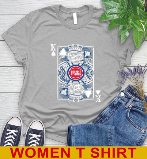 Detroit Pistons NBA Basketball The King Of Spades Death Cards Shirt Women's T-Shirt 5