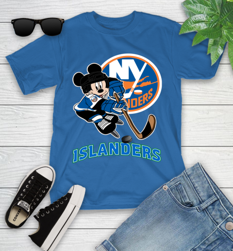 NHL New York Islanders Mickey Mouse Disney Hockey T Shirt Youth T-Shirt 9