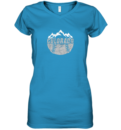qqqj new colorado baseball rocky mountains women v neck t shirt 39 front sapphire