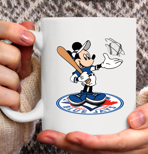MLB Baseball Toronto Blue Jays Cheerful Mickey Disney Shirt Ceramic Mug 11oz 2