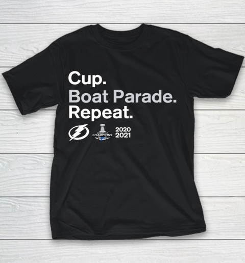 Cup Boat Parade Repeat Tampa bay Lightnings Stanley Hockey 2021 Youth T-Shirt