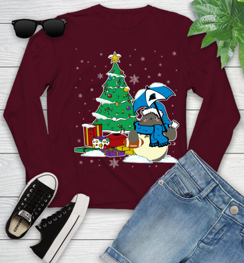 Carolina Panthers NFL Football Cute Tonari No Totoro Christmas Sports Youth Long Sleeve 6