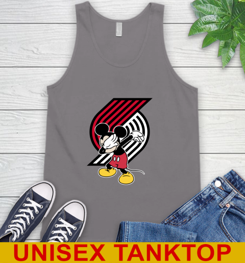 Portland Trail Blazers NBA Basketball Dabbing Mickey Disney Sports Tank Top - Image 8