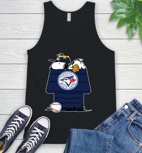 MLB Toronto Blue Jays Snoopy Woodstock The Peanuts Movie Baseball T Shirt Tank Top 2